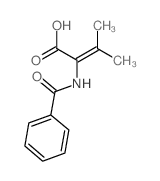 2-benzamido-3-methyl-but-2-enoic acid structure