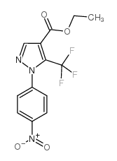 1-(4-硝基苯基)-5-三氟甲基-1H-吡唑-4-羧酸乙酯结构式