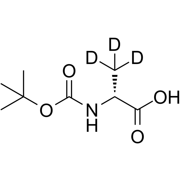 N-(tert-Butoxycarbonyl)-D-(3,3,3-2H3)alanine Structure
