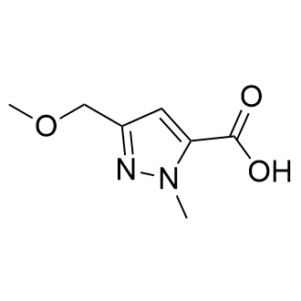 3-(甲氧基甲基)-1-甲基-1H-吡唑-5-羧酸结构式