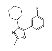 4-cyclohexyl-5-(3-fluorophenyl)-2-methyloxazole结构式