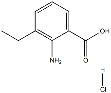 2-氨基-3-乙基苯甲酸盐酸结构式
