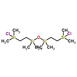 1,3-Bis{2-[chloro(dimethyl)silyl]ethyl}-1,1,3,3-tetramethyldisiloxane Structure
