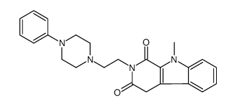 9-methyl-2-[2-(4-phenylpiperazin-1-yl)ethyl]-4H-pyrido[3,4-b]indole-1,3-dione结构式