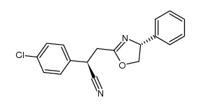 (R)-2-(4-chlorophenyl)-3-((R)-4-phenyl-4,5-dihydrooxazol-2-yl)propanenitrile Structure