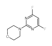 2-吗啉-4,6-二氟嘧啶结构式