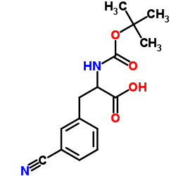 N-Boc-DL-3-氰基苯丙氨酸结构式