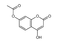 (4-hydroxy-2-oxochromen-7-yl) acetate结构式