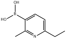2-Methyl-6-ethylpyridine-3-boronic acid结构式