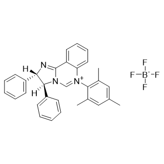 (2S,3S)-6-Mesityl-2,3-二苯基-2,3-二氢咪唑并[1,2-c]喹唑啉-6-四氟硼酸结构式