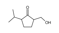 Cyclopentanone, 2-(hydroxymethyl)-5-(1-methylethyl)- (9CI)结构式