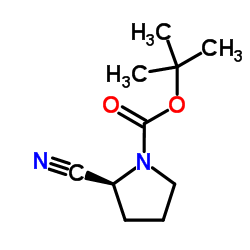 |S|-(-)-1-Boc-2-吡咯烷甲腈结构式