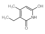 2(1H)-Pyridinone,3-ethyl-6-hydroxy-4-methyl- Structure