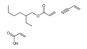 2-丙烯酸与2-丙烯酸-2-乙基己酯和2-丙烯腈的聚合物结构式