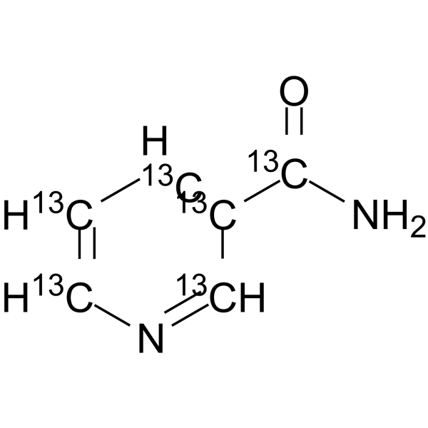 Nicotinamide-13C6结构式