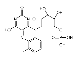 [(2R,3S,4S)-5-(6,7-dimethyl-2,4-dioxobenzo[g]pteridin-10-yl)-2,3,4-trihydroxypentyl] dihydrogen phosphate Structure