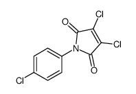 3,4-dichloro-1-(4-chlorophenyl)pyrrole-2,5-dione结构式