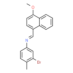 (3-bromo-4-methylphenyl)[(4-methoxy-1-naphthyl)methylene]amine structure