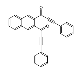 3-phenyl-1-[3-(3-phenylprop-2-ynoyl)naphthalen-2-yl]prop-2-yn-1-one结构式