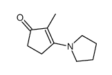 2-methyl-3-pyrrolidin-1-ylcyclopent-2-en-1-one结构式