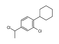 2-chloro-4-(1-chloroethyl)-1-cyclohexylbenzene结构式