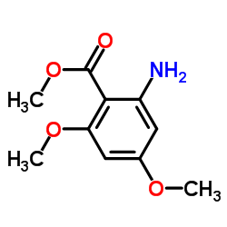 2-氨基-4,6-二甲氧基苯甲酸甲酯结构式