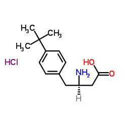 (R)-3-氨基-4-(4-叔丁基苯基)丁酸盐酸盐结构式