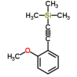 2-(三甲基甲硅烷基乙炔基)苯甲醚结构式