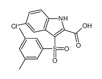 5-氯-3-((3,5-二甲基苯基)磺酰基)-1H-吲哚-2-羧酸结构式
