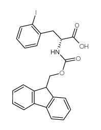 (R)-2-((((9H-芴-9-基)甲氧基)羰基)氨基)-3-(2-碘苯基)丙酸结构式