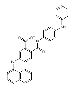 Benzamide,2-nitro-N-[4-(4-pyridinylamino)phenyl]-4-(4-quinolinylamino)- Structure