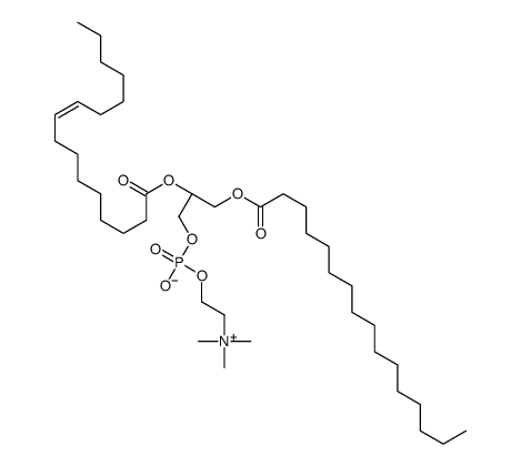 1-palmitoyl-2-palmitoleoyl-sn-glycero-3-phosphocholine structure