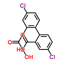 4,4'-Dichloro-2,2'-biphenyldicarboxylic acid structure