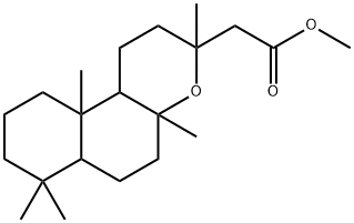 1H-Naphtho[2,1-b]pyran-3-acetic acid, dodecahydro-3,4a,7,7,10a-pentame thyl-, methyl ester Structure