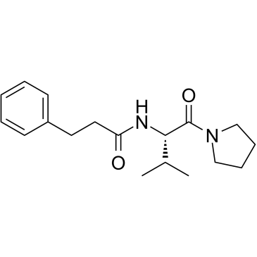 N-[(1S)-2-甲基-1-(1-吡咯烷羰基)丙基]-苯丙酰胺结构式