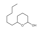 6-hexyltetrahydropyran-2-ol Structure