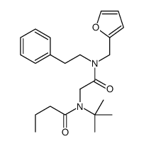 N-tert-butyl-N-[2-[furan-2-ylmethyl(2-phenylethyl)amino]-2-oxoethyl]butanamide Structure
