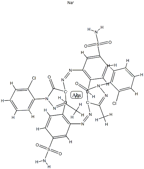 sodium bis[3-[[1-(2-chlorophenyl)-4,5-dihydro-3-methyl-5-oxo-1H-pyrazol-4-yl]azo]-4-hydroxybenzene-1-sulphonamidato(2-)]chromate(1-) Structure