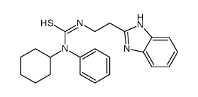 (9CI)-N-[2-(1H-苯并咪唑-2-基)乙基]-N-环己基-N-苯基-硫脲结构式