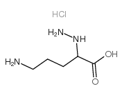 Pentanoic acid,5-amino-2-hydrazinyl-, hydrochloride (1:1), (2S)- Structure