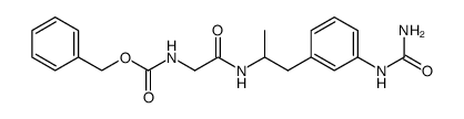 {[1-Methyl-2-(3-ureido-phenyl)-ethylcarbamoyl]-methyl}-carbamic acid benzyl ester Structure