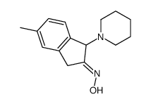 N-(5-methyl-1-piperidin-1-yl-1,3-dihydroinden-2-ylidene)hydroxylamine结构式