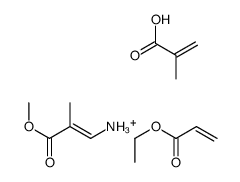 ethyl prop-2-enoate,(3-methoxy-2-methyl-3-oxoprop-1-enyl)azanium,2-methylprop-2-enoic acid结构式