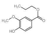 3-甲氧基-4-羟基苯甲酸丙酯结构式
