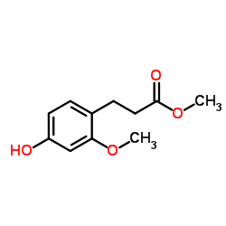 3-(2-甲氧基-4-羟基苯基)丙酸甲酯结构式