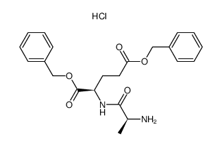 L-alanyl-D-glutamic acid dibenzyl ester hydrochloride Structure