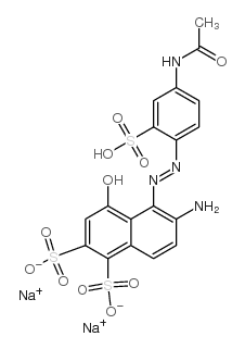 disodium 5-((4-acetylamino-2-sulphophenyl)azo)-6-amino-4-hydroxynaphthalene-2-disulphonate picture