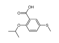 2-isopropoxy-5-(methylthio)benzoic acid Structure