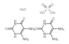 5,6-二氨基-2,4-二羟基嘧啶硫酸盐二水合物结构式