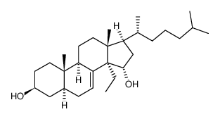14-ethylcholest-7-ene-3,15-diol Structure